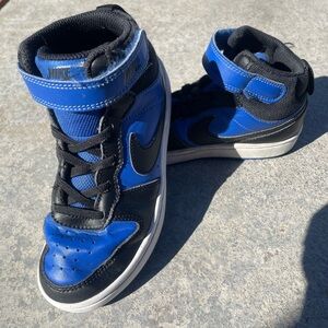 Nike Kids Blue and Black High-Top Sneakers